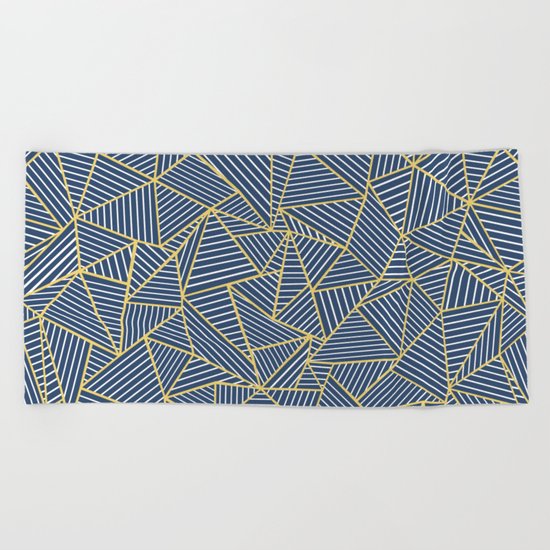 Ab Out Double R Navy Beach Towel