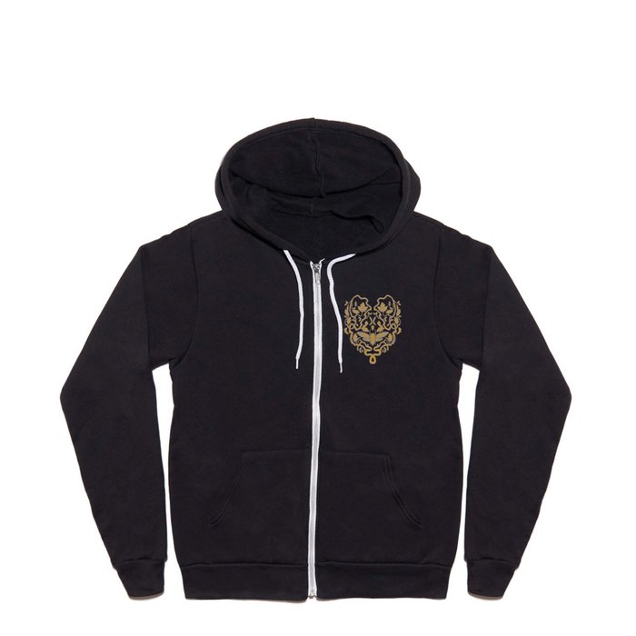 Cicada Oak Damask Full Zip Hoodie