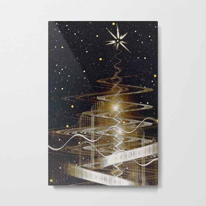 Christmas  Fractal Tree Metal Print