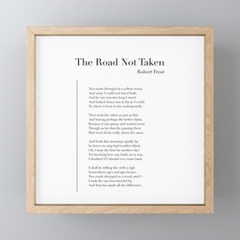 The Road Not Taken by Robert Frost Framed Mini Art Print