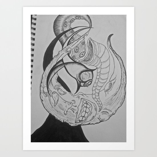 If the Moon were an Artist Art Print