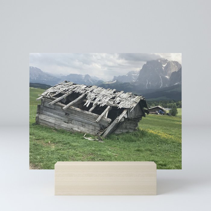shack in the Austrian mountains Mini Art Print