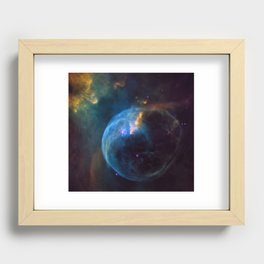 Bubble Nebula Outer Space Galaxy Recessed Framed Print