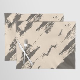 Abstract Charcoal Art Brown Beige Placemat
