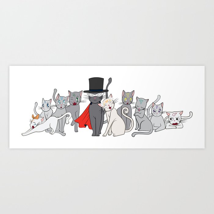 Sailor Meow Art Print