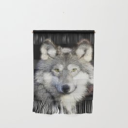 Spiked Gray Wolf Wall Hanging