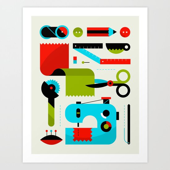 Sewing Kit Art Print