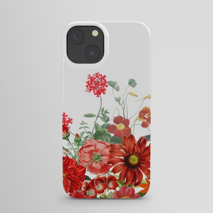 Vintage & Shabby Chic - Red Summer Flower Garden iPhone Case