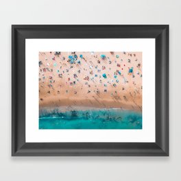 Crowded Bondi Beach 2 Framed Art Print