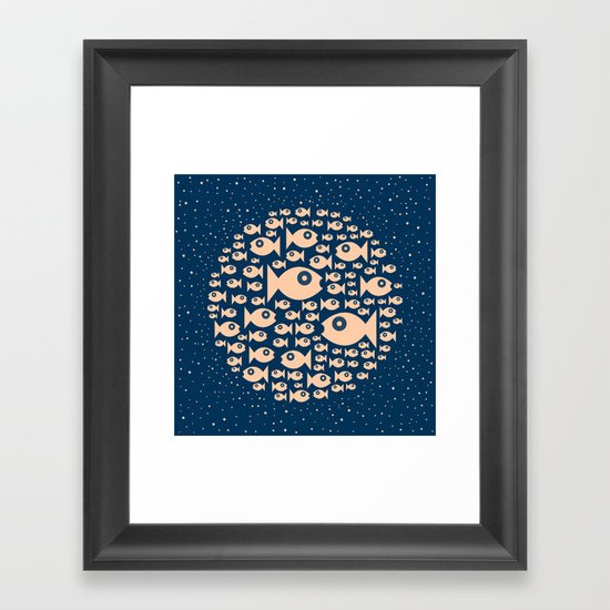 Fish Circle Framed Art Print
