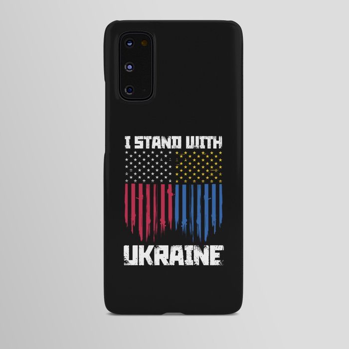 Stand for Ukraine US Banner Ukrainian colors Android Case