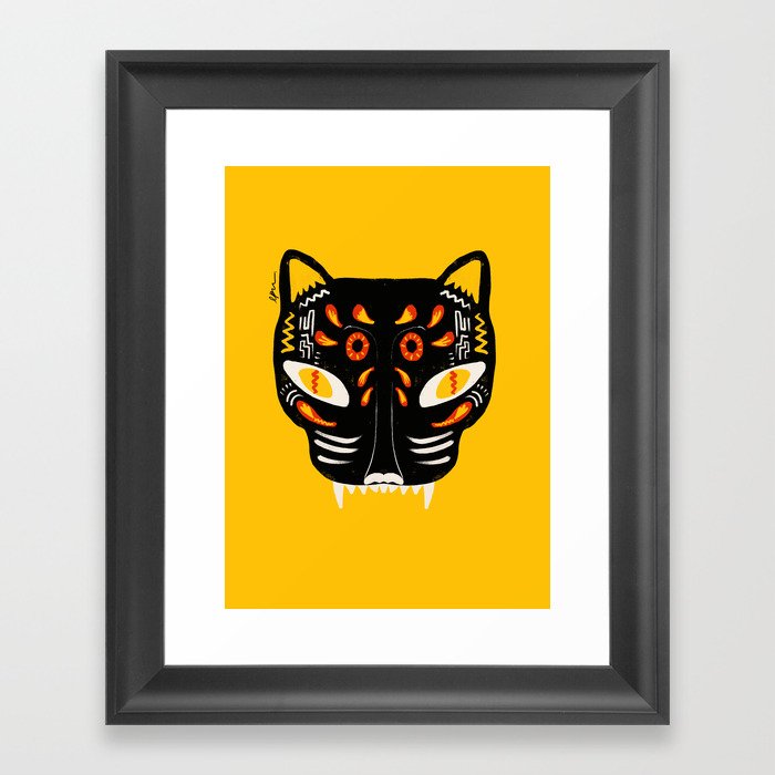 fox Mask Tribes Framed Art Print