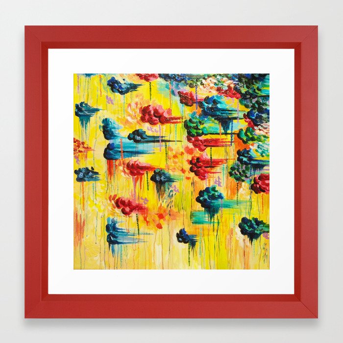 Here Comes The Rain Abstract Acrylic Painting Rain Storm Clouds
