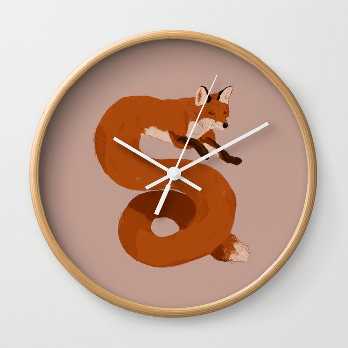 Pipe Fox Wall Clock