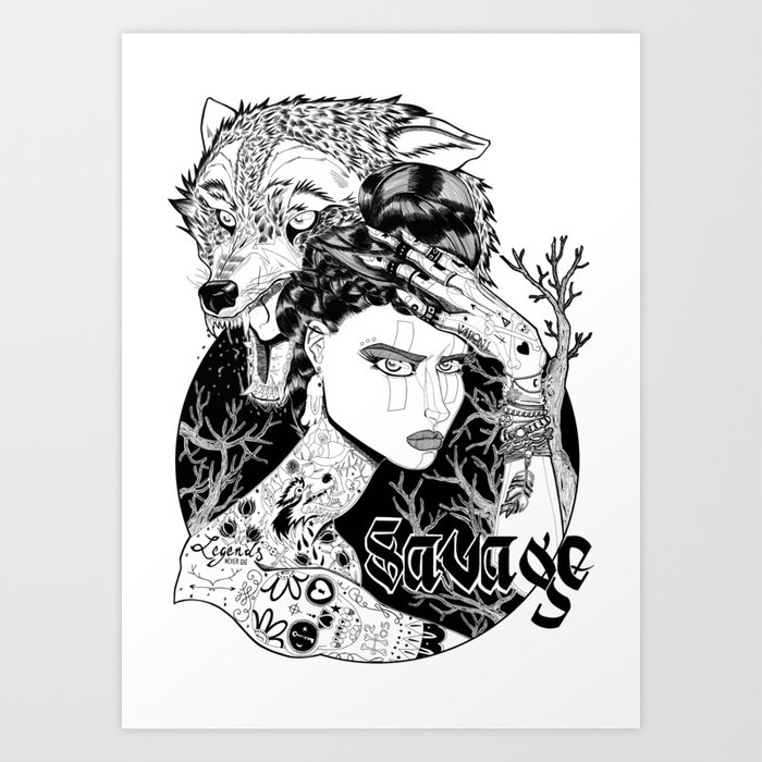 BE ONE WITH THE WILD Art Print
