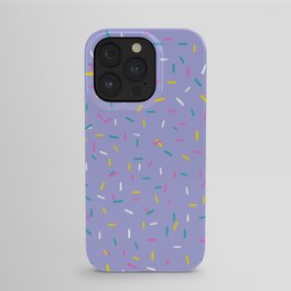 Colorful Sprinkles Small-Scale Pattern on Lavender Background  iPhone Case