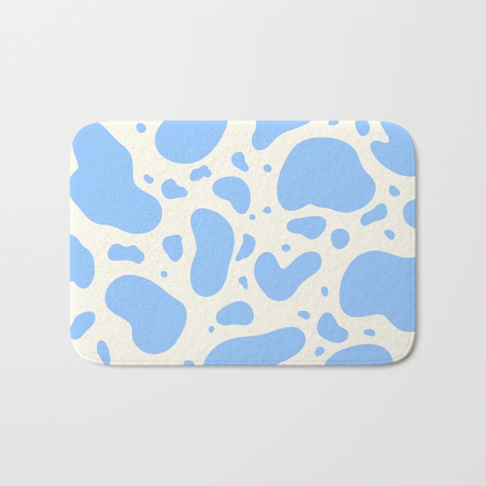 Blue cow print Bath Mat