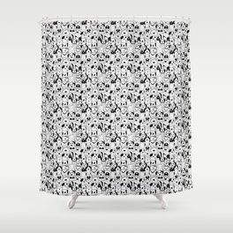 Mob of dogs Shower Curtain