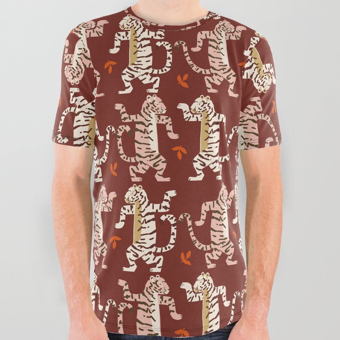 Chinese new Year of the dancing tiger - dried tomato All Over Graphic Tee