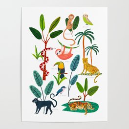 Jungle Creatures Poster