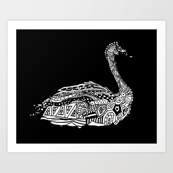 Dragon Swan Art Print