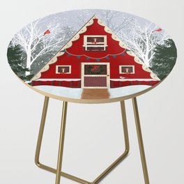 Cozy Christmas Cabin  Side Table