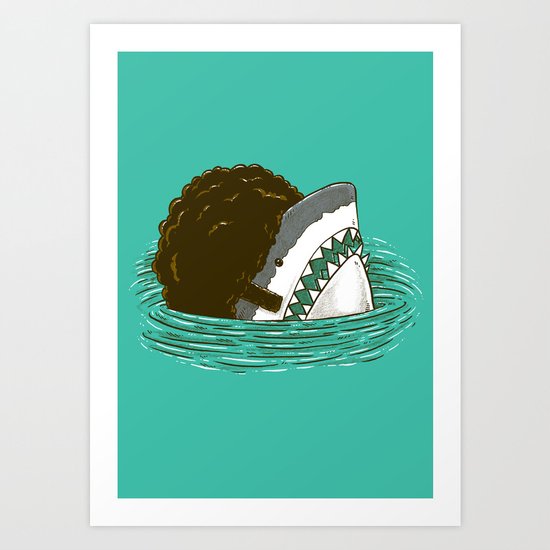 The 70's Shark Art Print