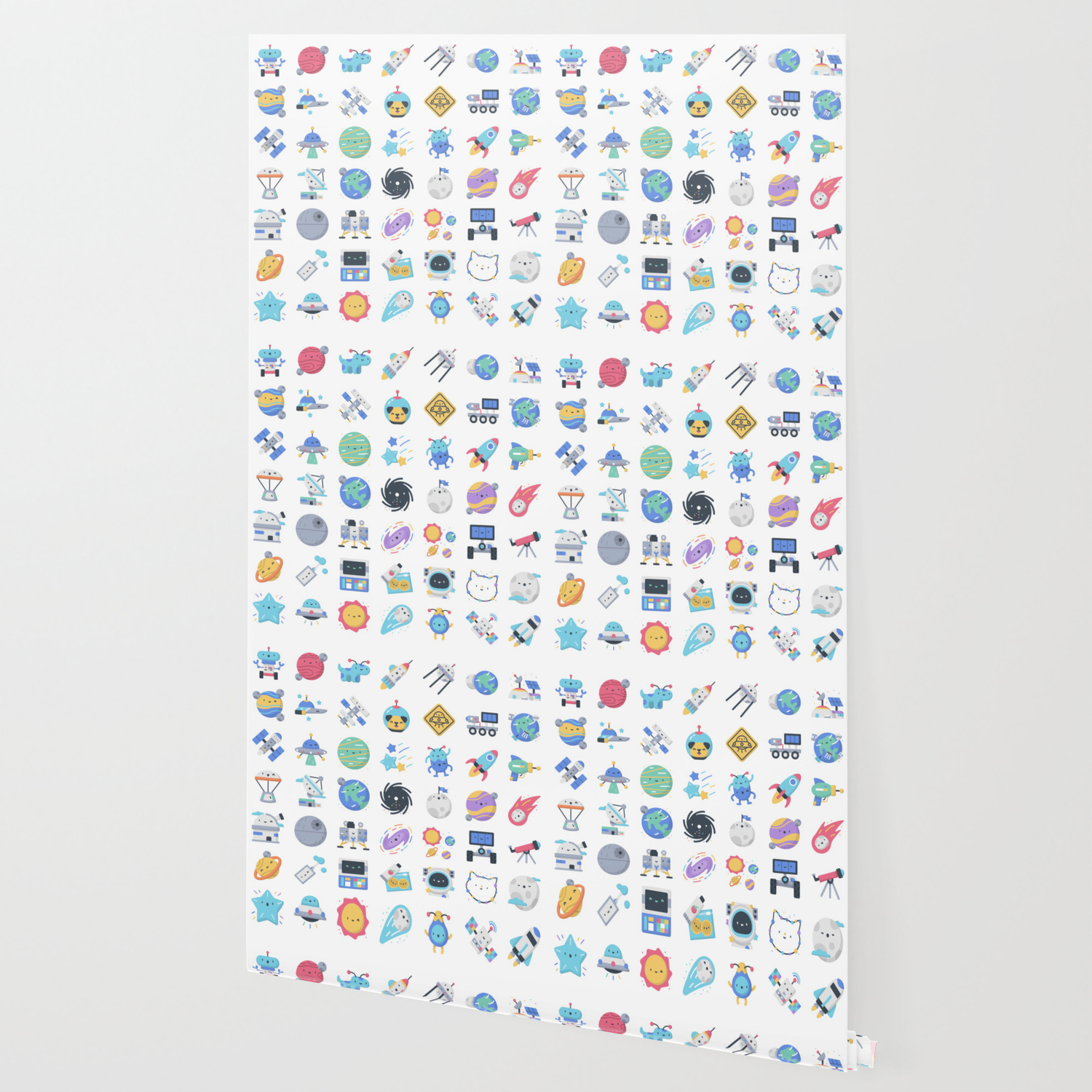 cute outer space science galaxy pattern wallpaper by misomiso society6 society6