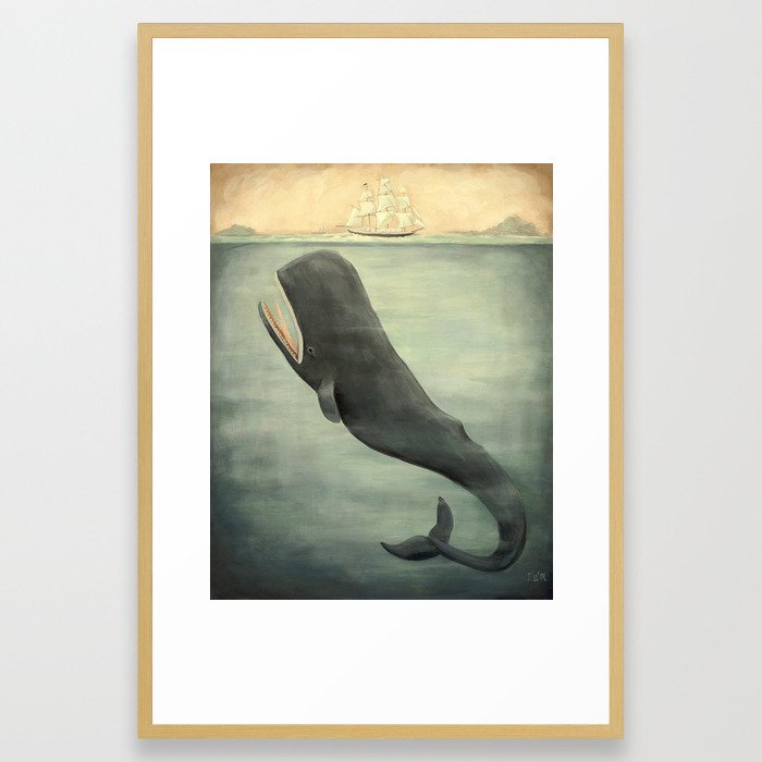 Leviathan Below Framed Art Print by emilywinfieldmartinart ...