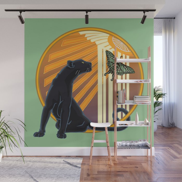 Jaguar Plain Art Deco Wall Mural By Astrablink7 Society6