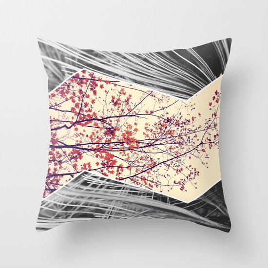 Maple and Pine Collage Throw Pillow