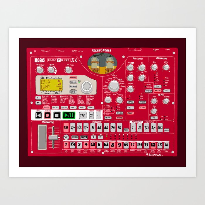 Korg Electribe ESX-1 Art Print by Matt Hunsberger | Society6