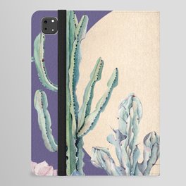 Desert Sun Cactus + Succulents Gold Deep Purple iPad Folio Case