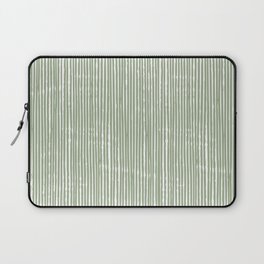 Rustic Abstract Stripes, Sage Green and White Laptop Sleeve