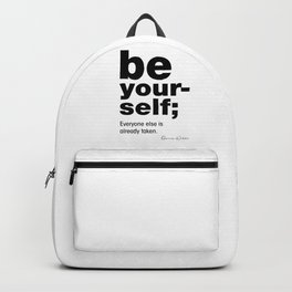 Be Yourself Oscar Wilde Quote. Backpack