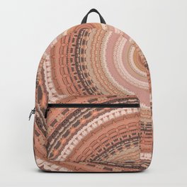 Peach Boho Mandala Backpack