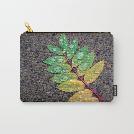 Raindrop Leaf Carry-All Pouch
