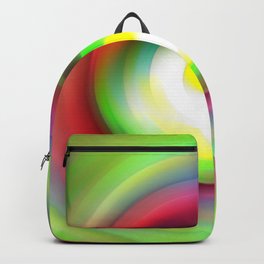 Abstract fluid green funnel Backpack