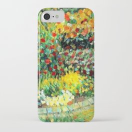 Painted Garden iPhone Case | Garden, Oil, Watercolor, Acrylic, Quaint, Footpath, Bush, Beautiful, Rocks, Forest 