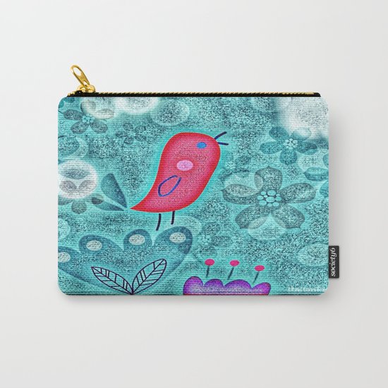 Flower Birdie Carry-All Pouch