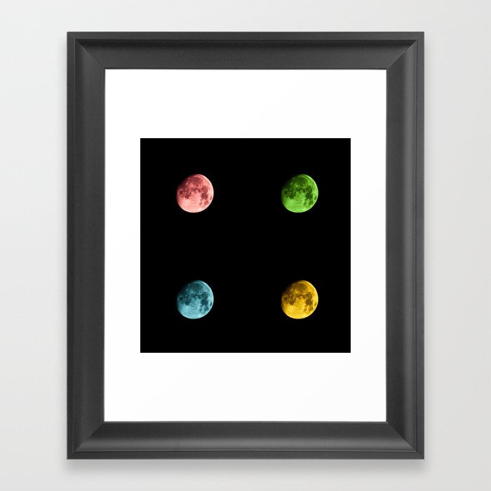 SuperMoon and her Lunatic Friends Framed Art Print