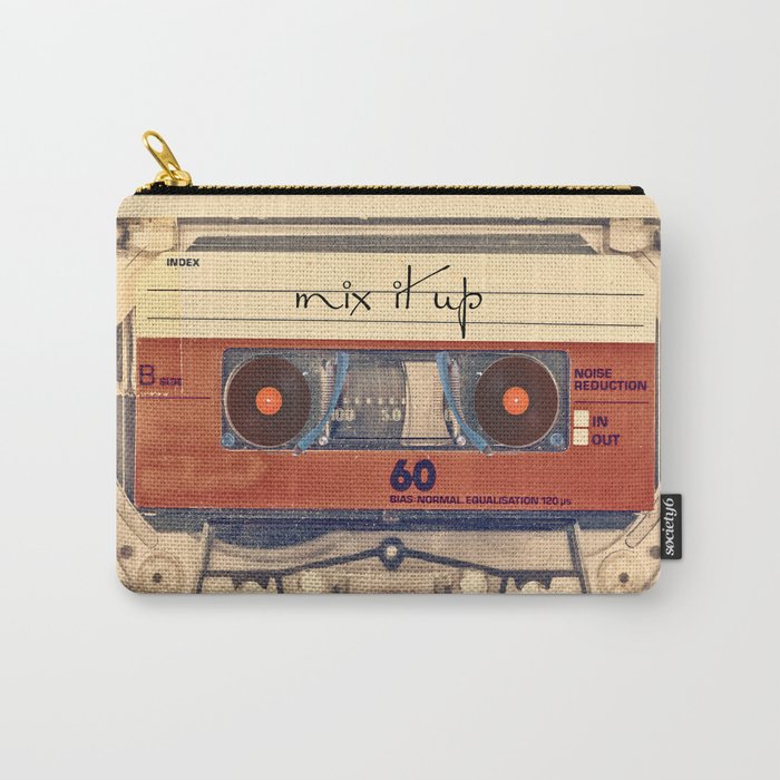 Mash Up Mixtape Vintage Record Player Cassette Tape Hybrid Carry-All Pouch