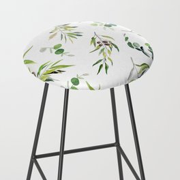 Eucalyptus and Olive on White Background  Bar Stool