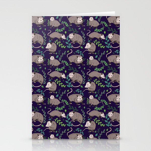 Possums & Plants purple Stationery Cards