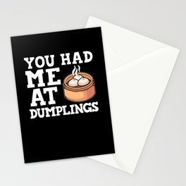 Dumpling Dim Sum Recipes Soup Vegetarian Stationery Card