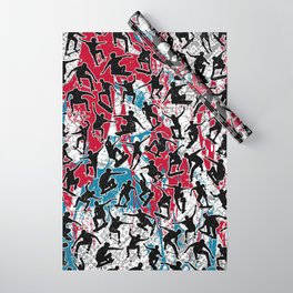 Skater Retro Urban Graffiti Wrapping Paper