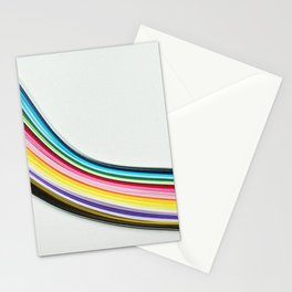 Rainbow lines Stationery Card