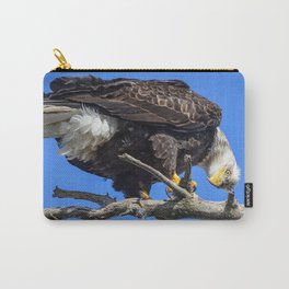 Alaskan Adult Bald Eagle - Quizzical Carry-All Pouch
