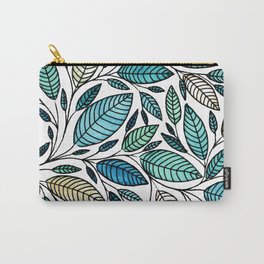 Leaf Illustration - Blue Green - P07 010 Carry-All Pouch