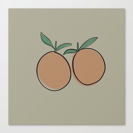 Peaches - Minimal, Modern - Contemporary Abstract Painting  Canvas Print